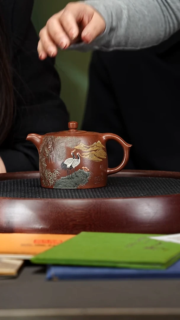 茶壶紫砂59GHR井栏 老红泥280cc