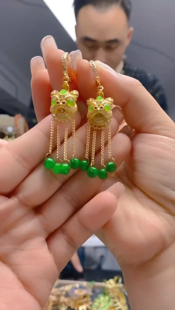【闪购商品】翡翠耳饰合金98翡翠耳包