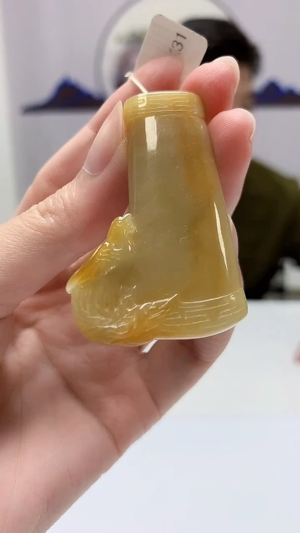 【闪购商品】定制翡翠未镶嵌4917zm-毛货挂件63