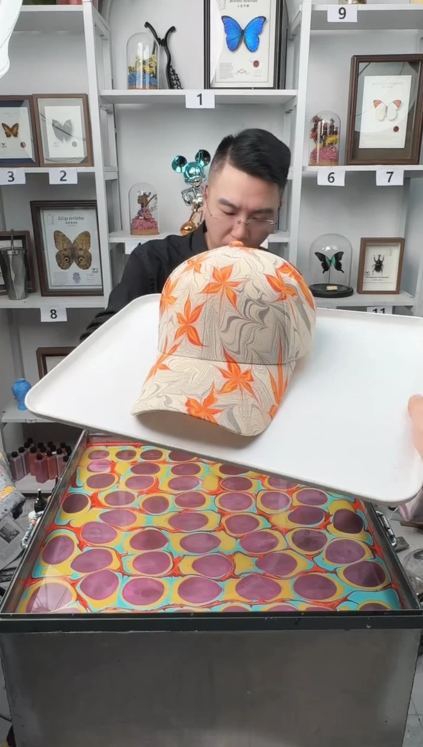 纯棉成人款枫叶水拓帽