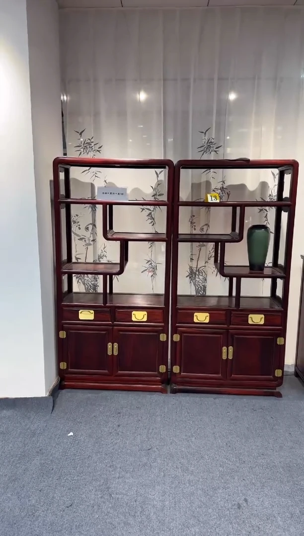 黑酸枝木类书架玲*185单个博古架