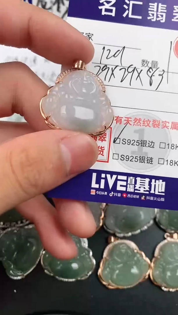 翡翠银S925镶嵌颈饰·