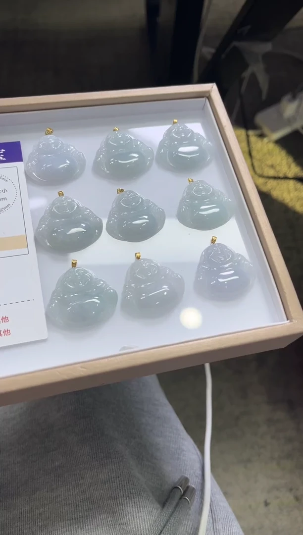 颈饰18K金镶嵌翡翠H58/多样性发一件/配绳子