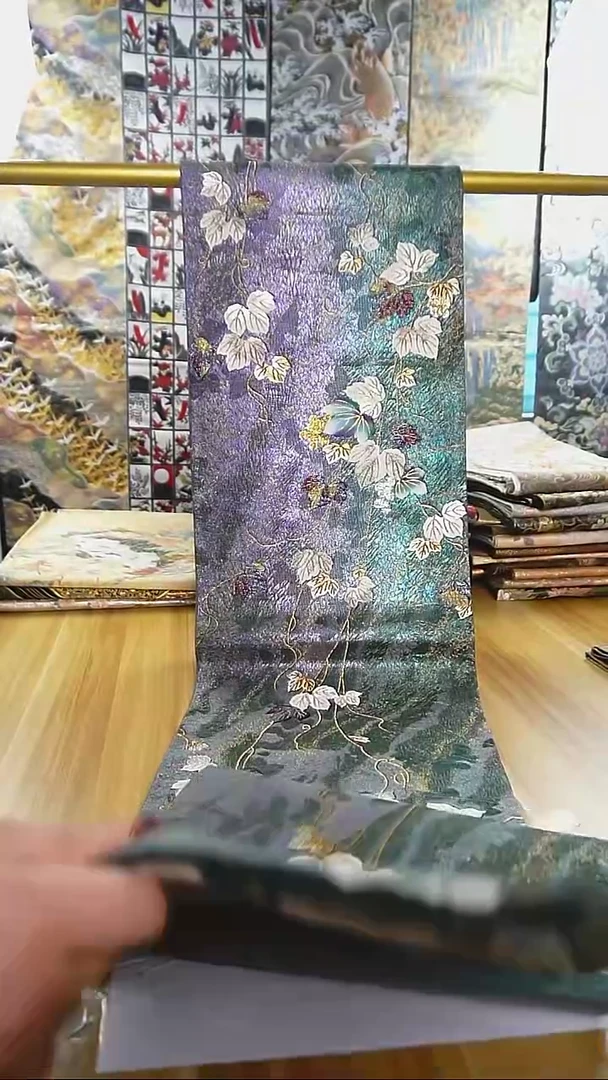 【闪购商品】织绣织锦60六通葡萄叶