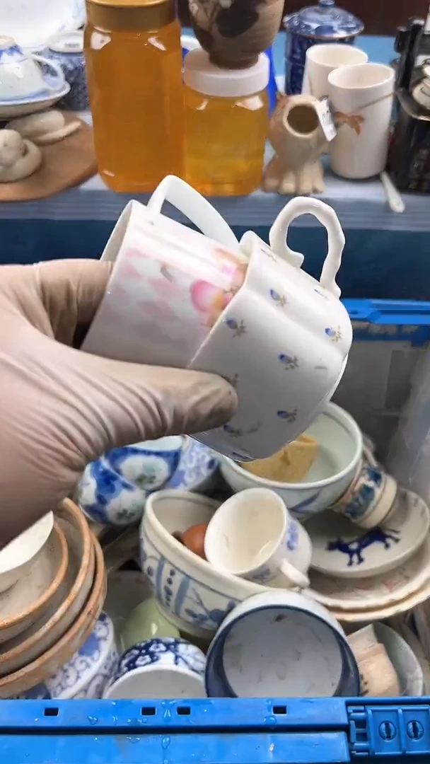 瓷片吉**南英歌瓷器满19.9包邮
