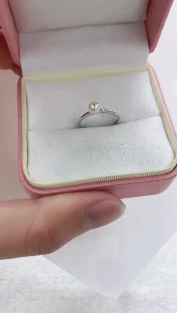 【闪购商品】海水珍珠戒指银S925镶嵌海水珍珠戒指
