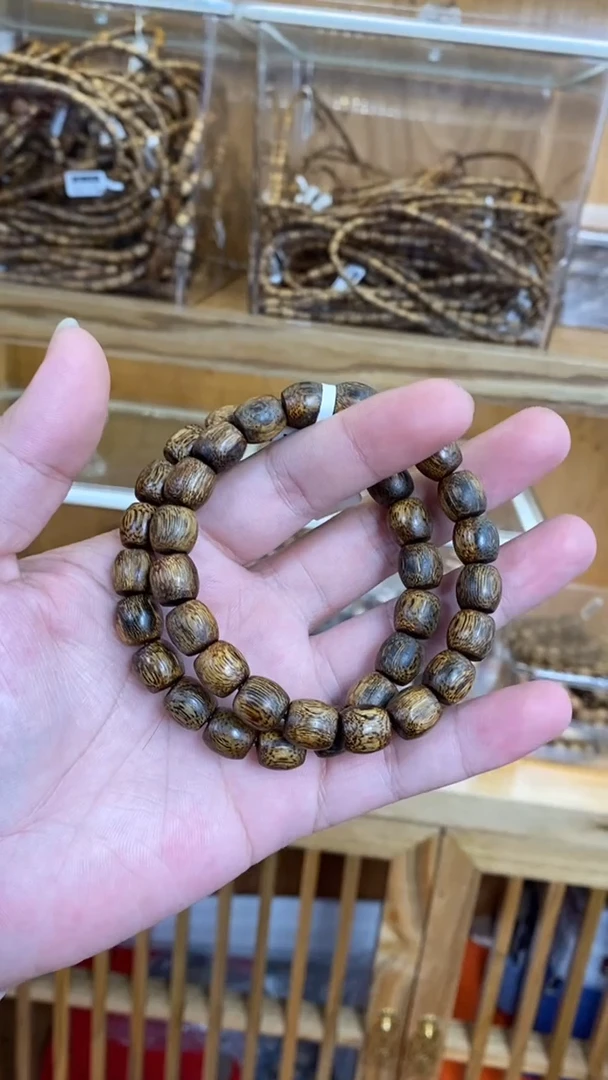 沉香手串海南红金猊老型单圈虫漏1.0+多样性发其一