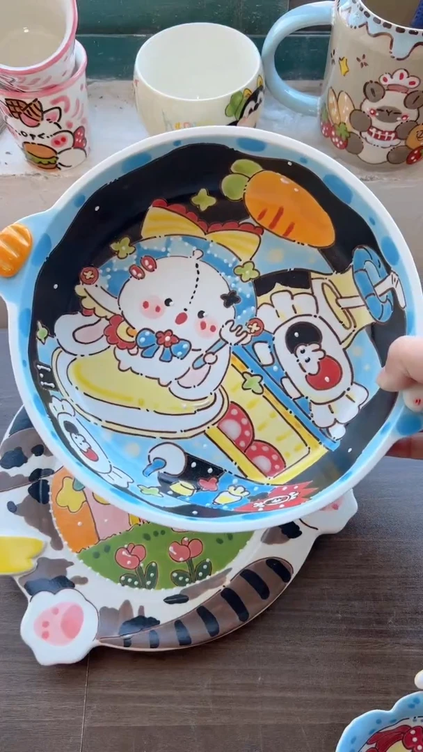 摆件陶o**o景德镇陶瓷手绘