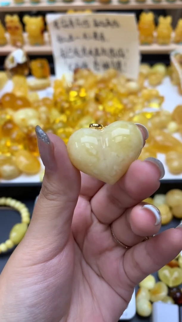 琥珀18K金镶嵌珠宝奇石043琥珀蜜蜡微瑕