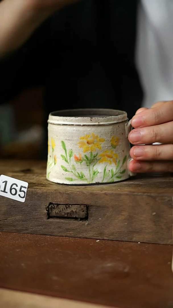 瓷片新品！手绘设计师款 咖啡杯