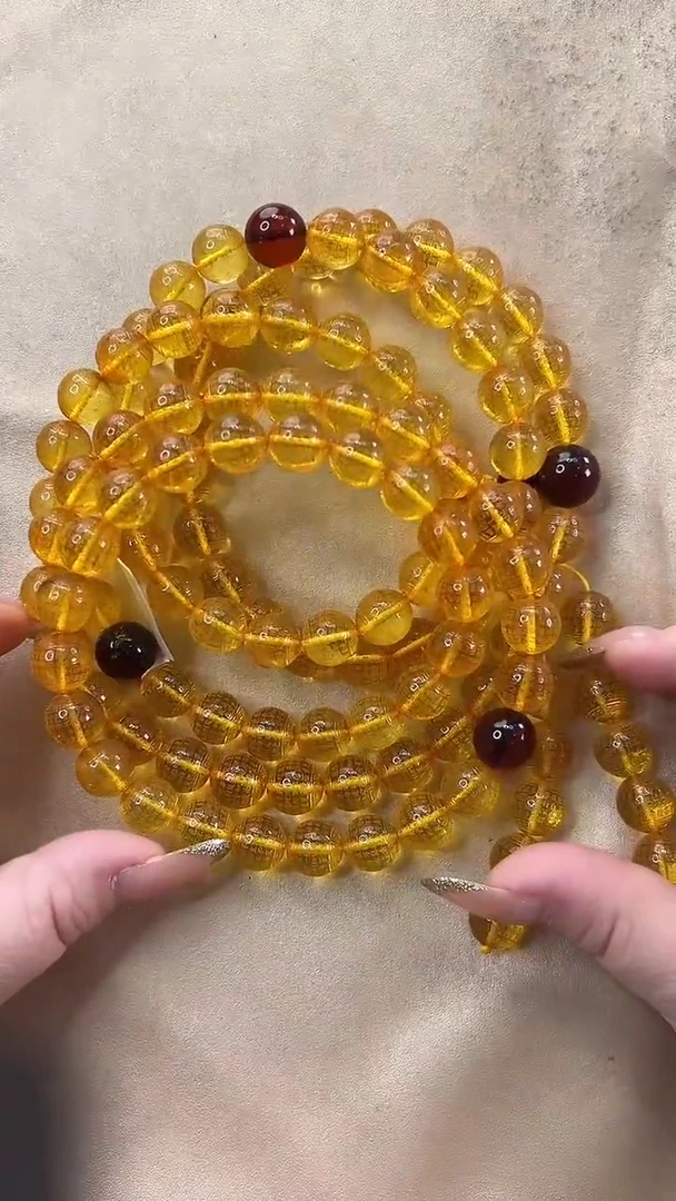 琥珀颈饰未镶嵌项链
