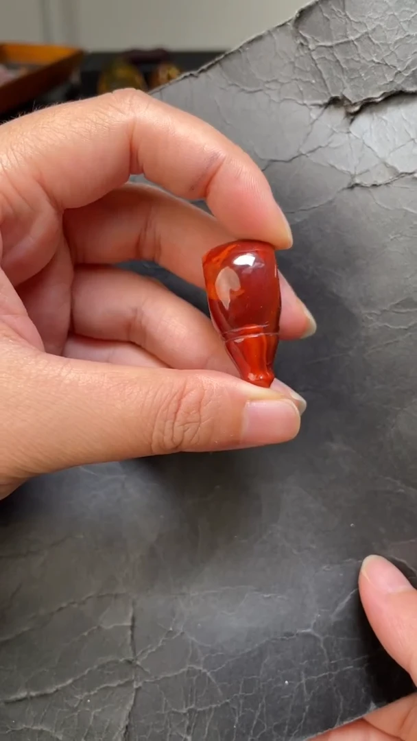 未镶嵌90南红玛瑙三通