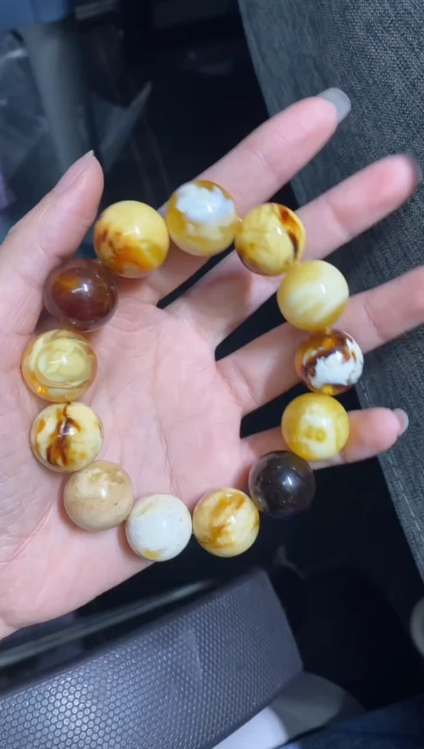 未镶嵌蜜蜡裸石行*遥（静）精品多宝手串