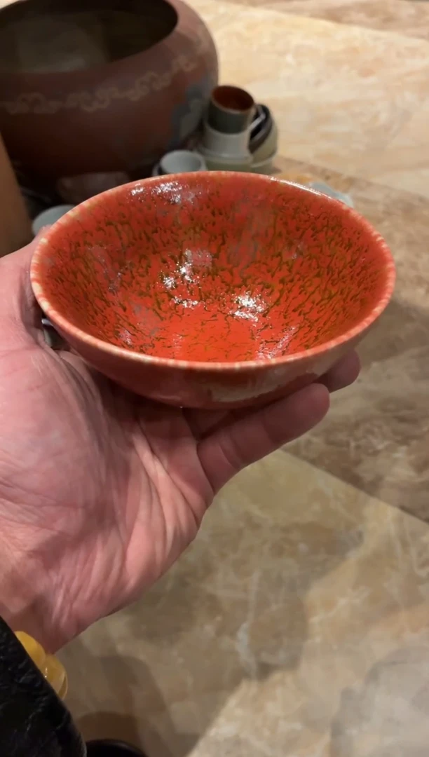 瓷片5寸炭火红万福小碗（全量