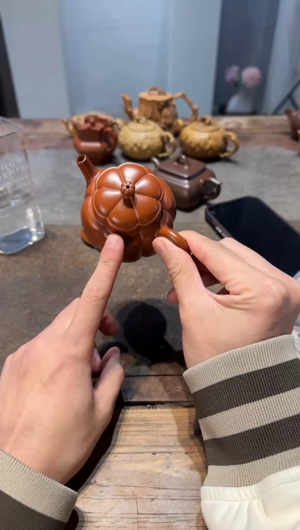 茶壶紫砂余*⭕繁花 朱泥