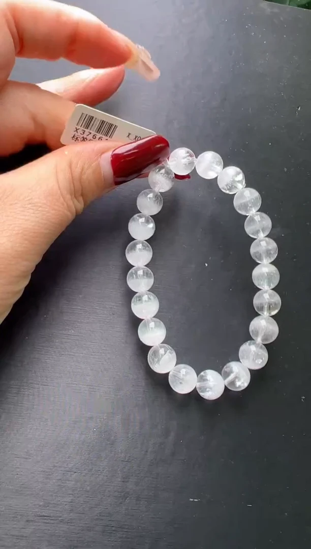 【闪购商品】水晶手串未镶嵌白幽灵手串9m+ X37661