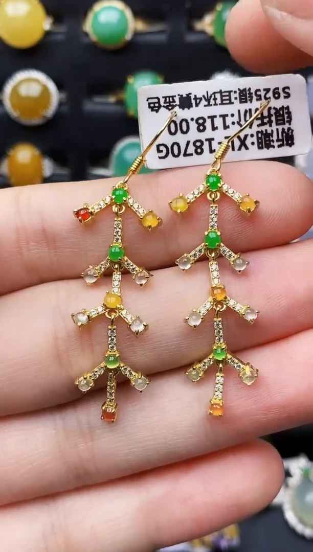 银S925镶嵌戒指翡翠3126