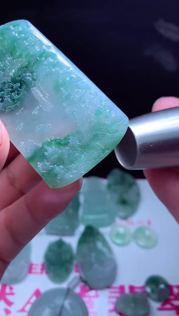 定制翡翠未镶嵌翡翠毛货定制