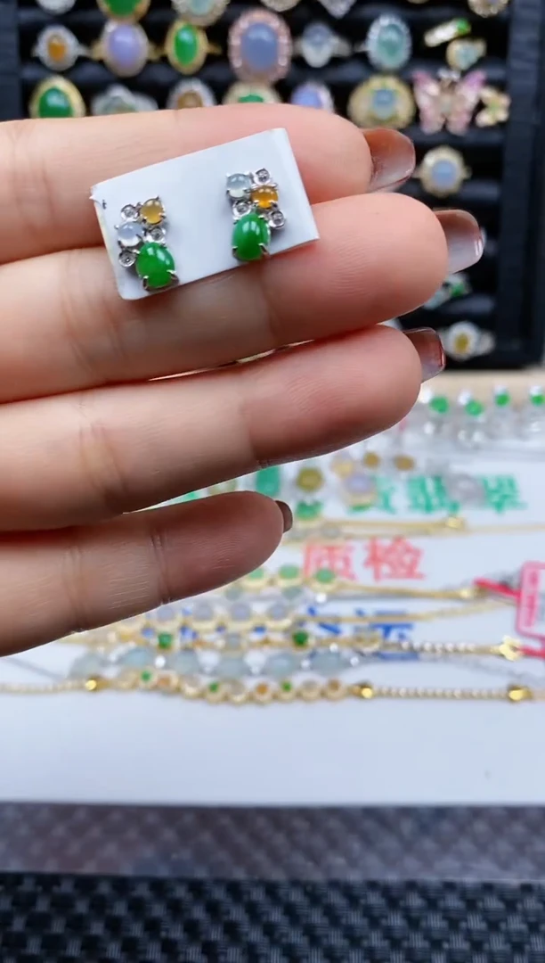 银S925镶嵌戒指翡翠443