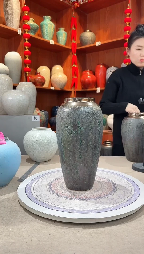 【闪购商品】瓶陶瓷花瓶 无花 青铜大号