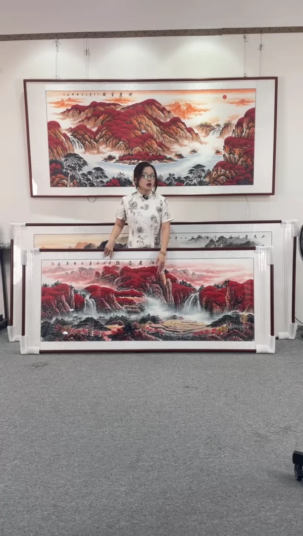 国画鸿运当头208*86手绘国画