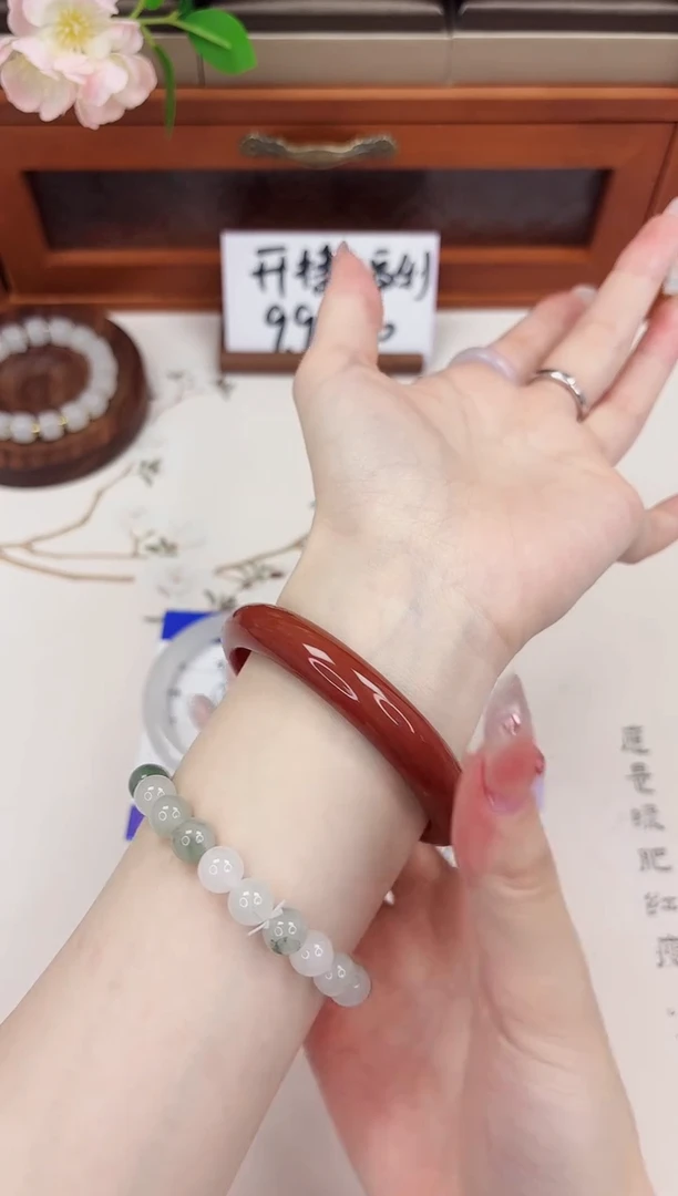 石英质玉手镯未镶嵌445-玛瑙-圈口59