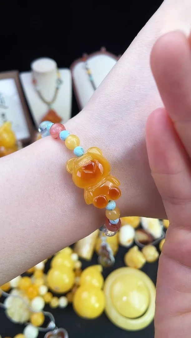 琥珀未镶嵌珠宝奇石柒月