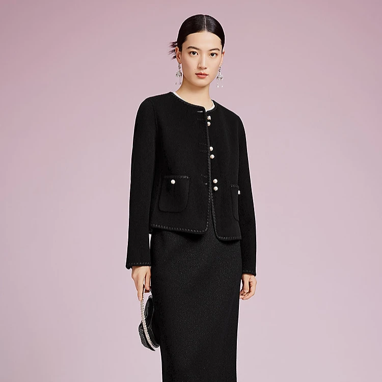 【婷婷专属】拉珂蒂秋冬尚百搭通勤小香风显瘦设计减龄开衫外套