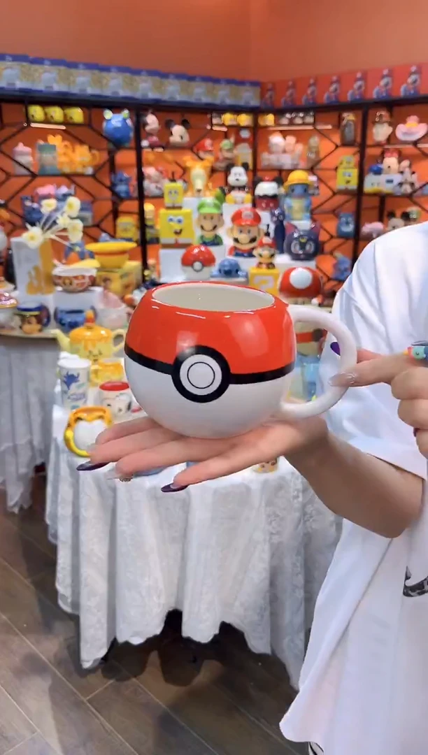 瓷片@@神奇宝贝3D精灵球陶瓷水杯