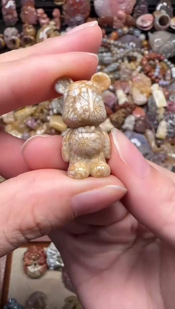 颈饰未镶嵌硅化珊瑚（珊瑚玉）108