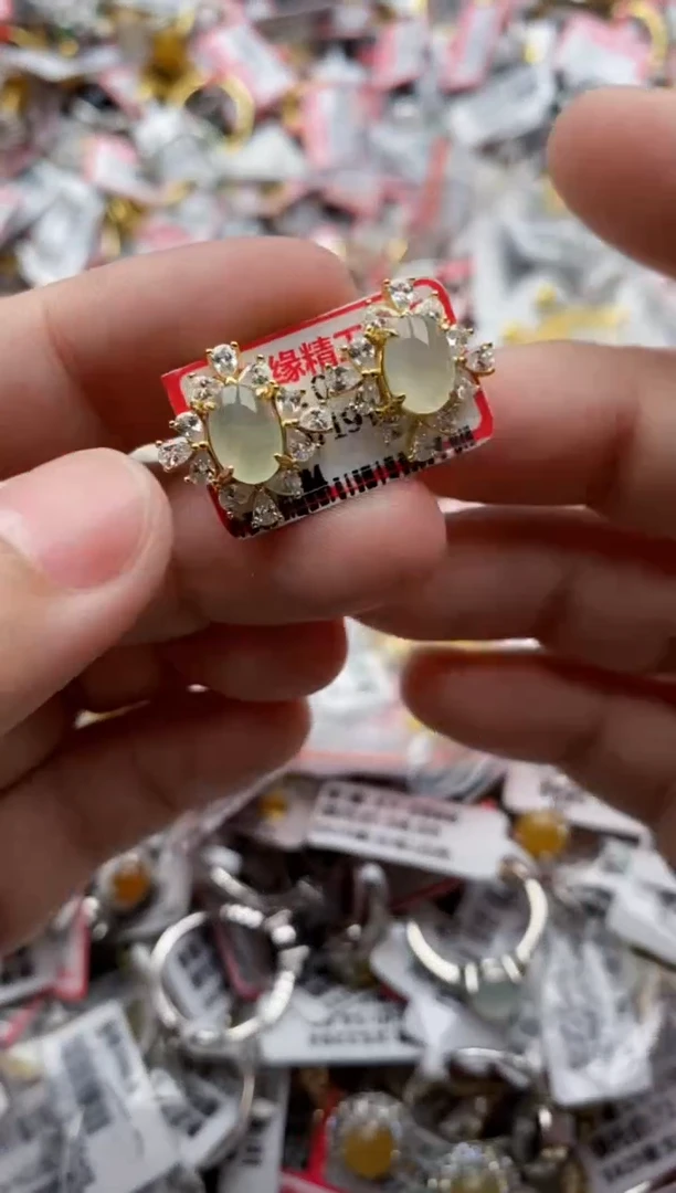 【闪购商品】翡翠戒指银S925镶嵌22222---4