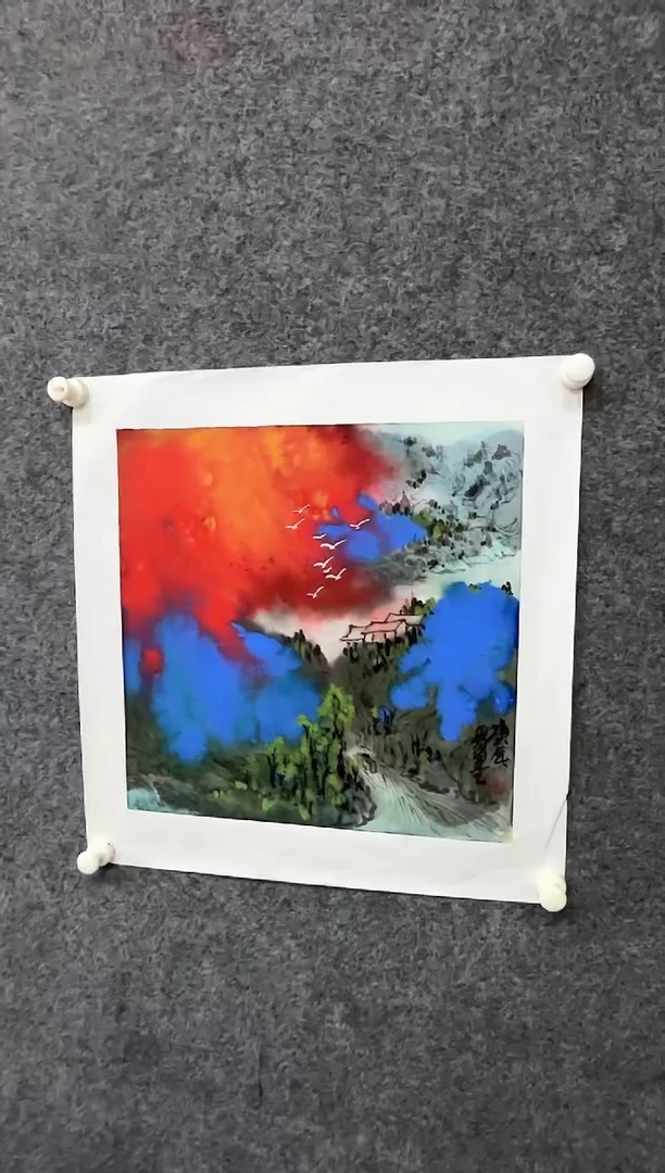 【闪购商品】纸本1炳山艺术——李贵老师绘画作品