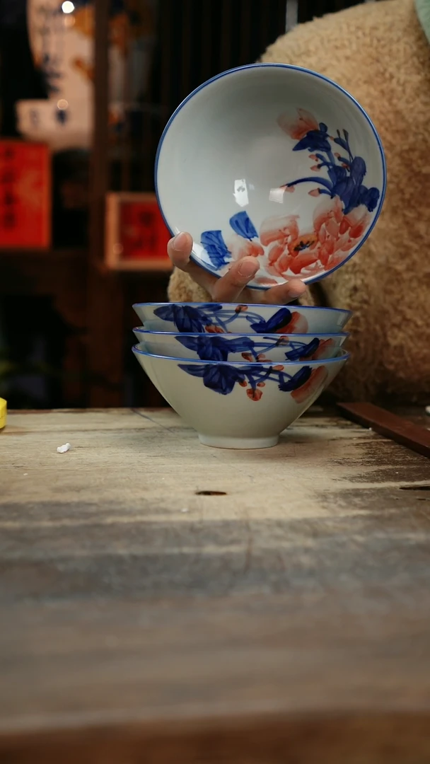 【闪购商品】瓷片景德镇纯手工釉下彩精品餐具