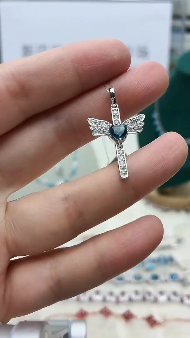 银S925镶嵌托帕石吊坠140ZB1120产品一个（多样性）