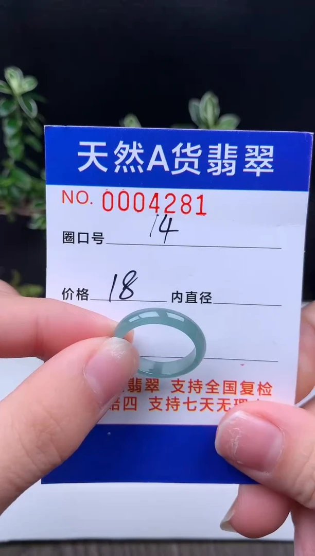 未镶嵌戒指翡翠14#
