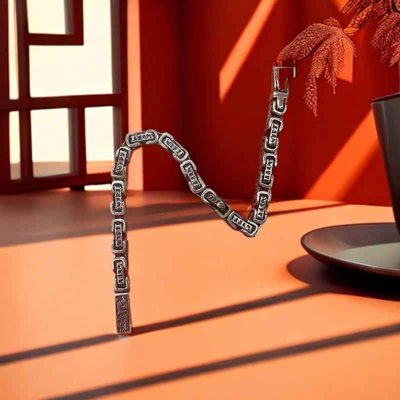 铜合金亚克力手链 铜合金男士 手镯a jayip qiraylik qik kan