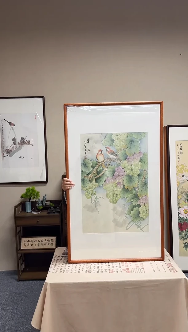 书法B3732-63*103尺寸海棠手绘同款