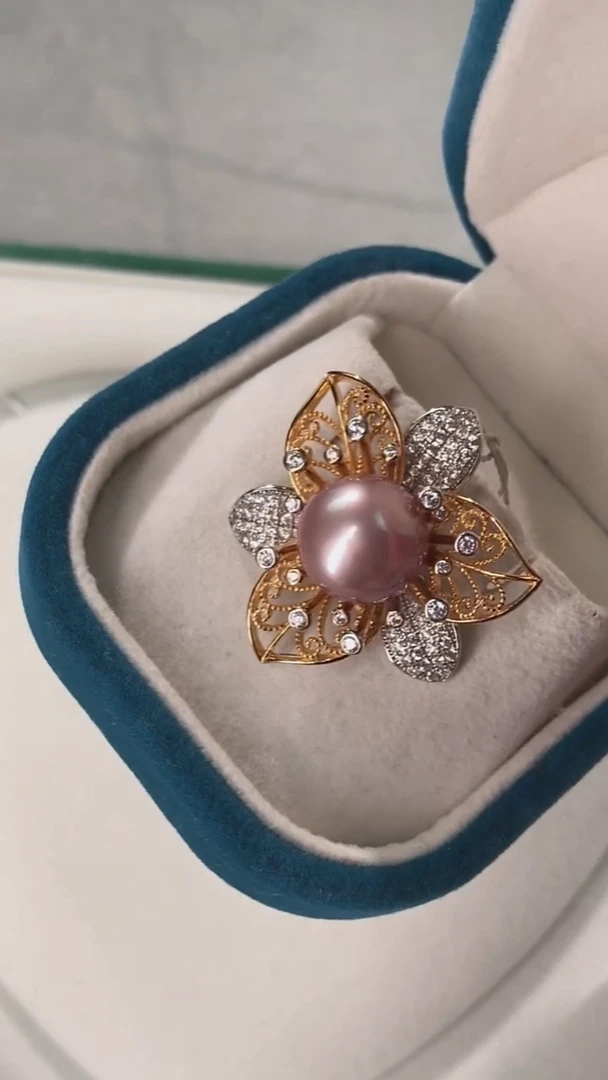 淡水珍珠合金吊坠(不含链)021