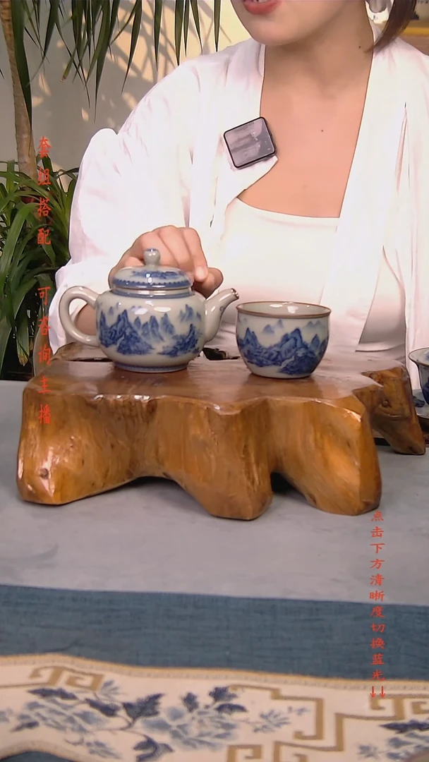 简装家用款2件套 老陶泥开片纹陶瓷茶具