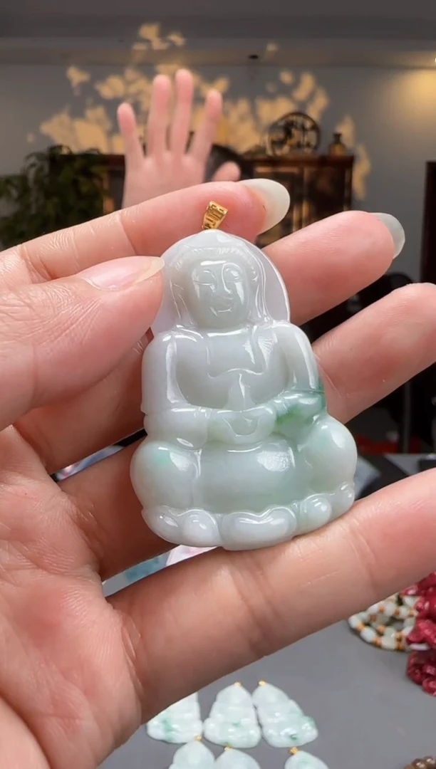 【闪购商品】翡翠颈饰18K金镶嵌18K金扣头拍一发一多样性发货