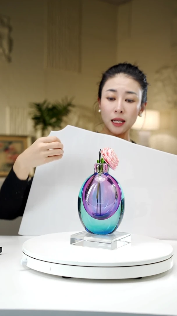 手工艺品琉璃金红蓝设计款香薰瓶