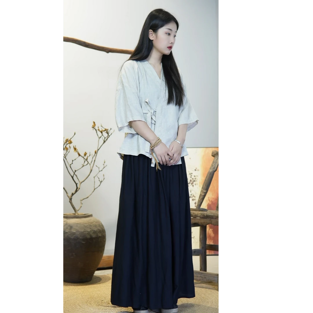 【归朴】全亚麻禅茶服汉服小衫