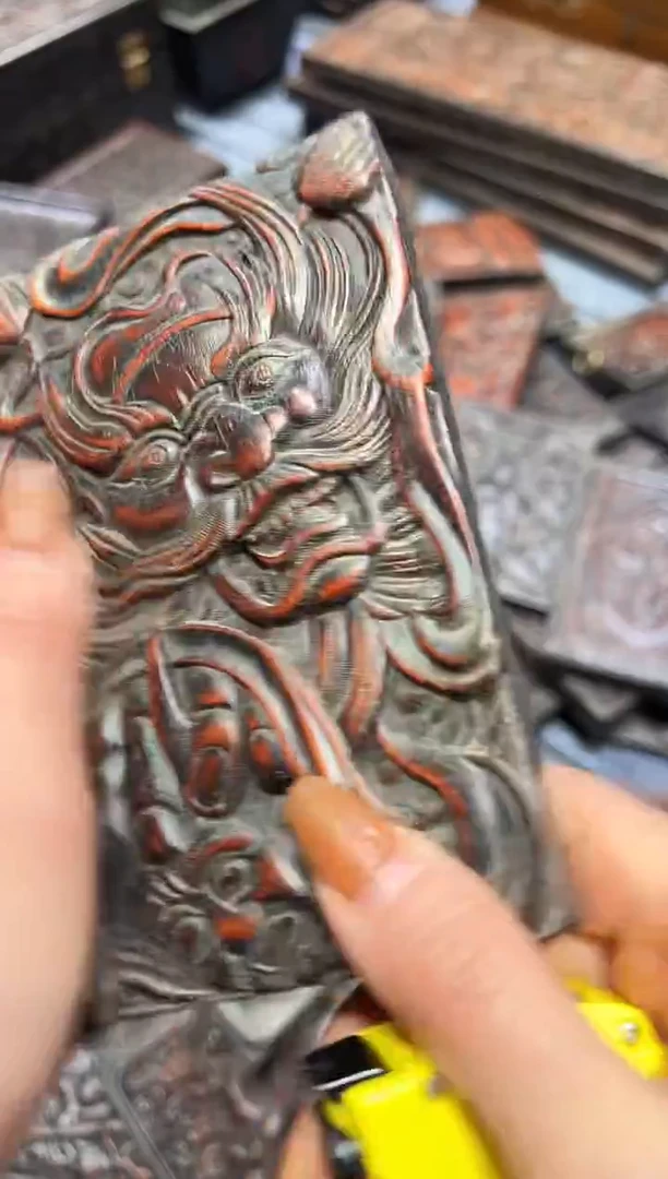 木紫檀雕刻一物一拍