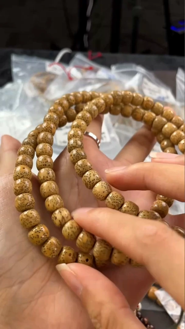 星月菩提吊坠小*帽精工级陈籽桶珠9*8长串