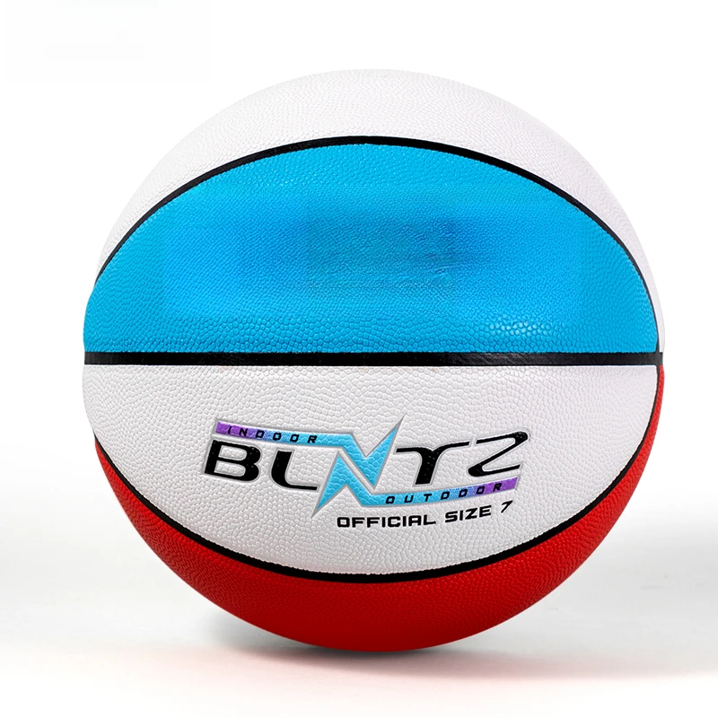 【鑫】新疆包邮7号发泡PVC贴皮篮球(红+白+蓝)FD910