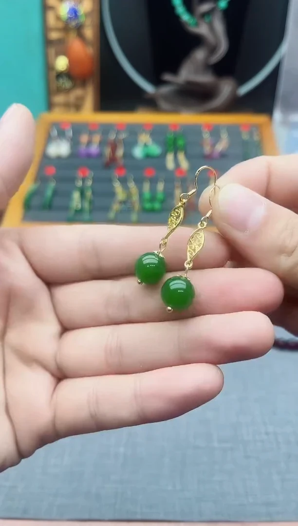 【闪购商品】玛瑙/玉髓耳钉银S925镶嵌437000