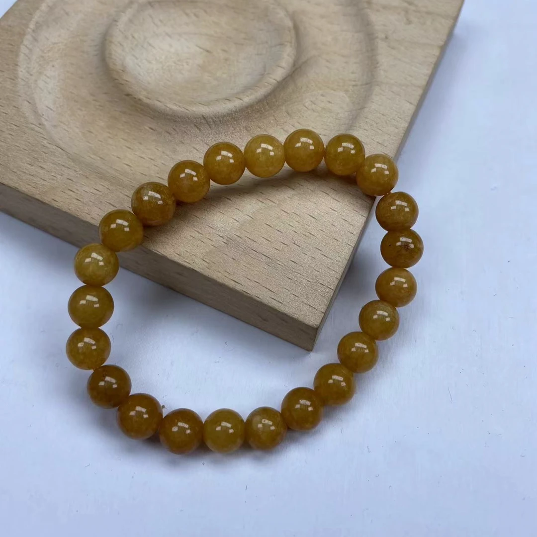 F372糯黄8mm手串经典精品时尚气质百搭情侣多样性发一