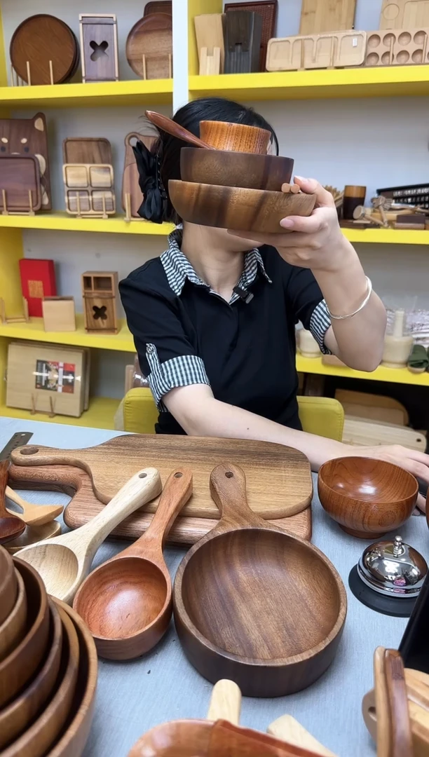 相思木碗12*1相思木盘子16*1酸枣木杯子编号3儿童勺儿童筷