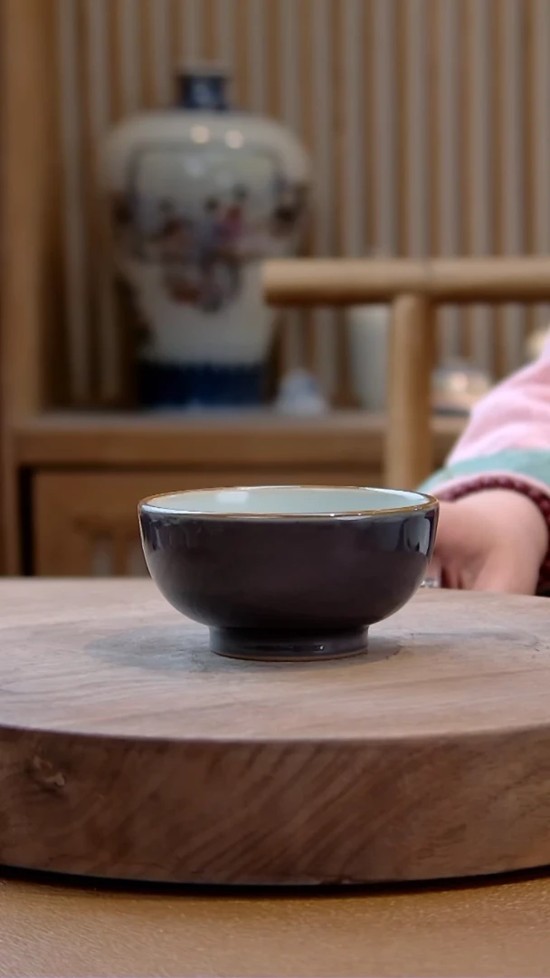 【闪购商品】拾玉窑黛紫普洱缸杯111