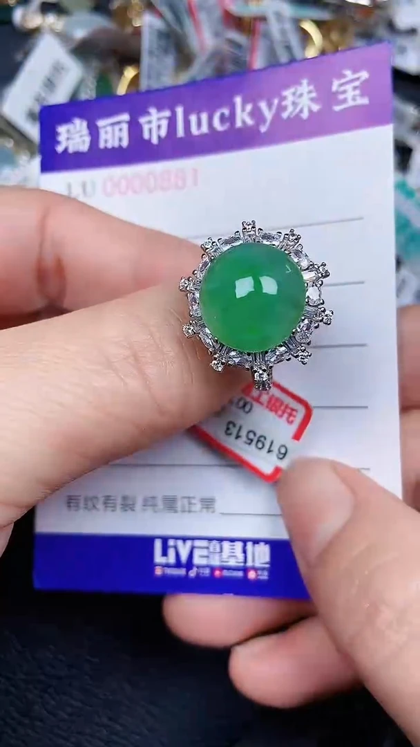 颈饰银S925镶嵌翡翠0881